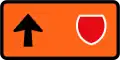 Detour - follow state highway shield (straight ahead, left-hand)