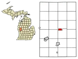 Location of White Cloud, Michigan
