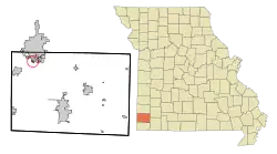 Location of Redings Mill, Missouri