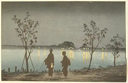 Night on the Sumida River – Kobayashi Kiyochika, 1881