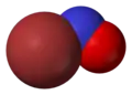 Spacefill model of nitrosyl bromide