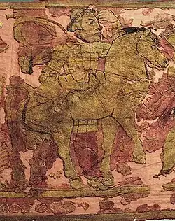 Yuezhi horseman. Noin-Ula carpet.[10]