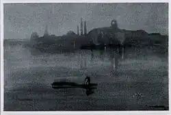 James McNeill Whistler - View of the Battersea side of Chelsea Reach, London, (lithograph), 1878