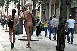 Image 27Couple walking naked in the streets of Barcelona, Spain (from Naturism)