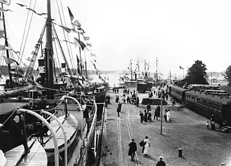 View of Nynäshamn harbor in 1912