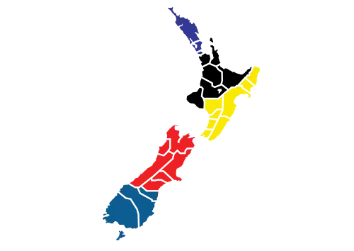 The 5 Super 14 teams in New Zealand.