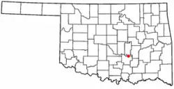 Location of Francis, Oklahoma