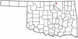 Location of Webb City, Oklahoma