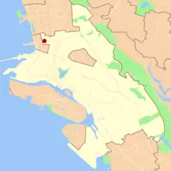 Location of Golden Gate in Oakland