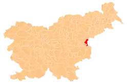 The location of the Municipality of Podčetrtek