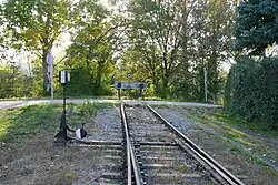 End of the track in Oberloisdorf