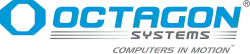 The company name appearing in all capital lettering with Octagon in blue colored text above SYSTEMS in gray colored text.