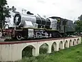 Old steam engine (imported by India in 1957) at Baramati Railway Station