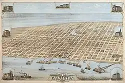 Bird's Eye View of the City of Galveston Texas, 1871