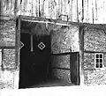 Shedded entrance of a barn