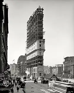 The Times Tower as seen in 1903 while under construction