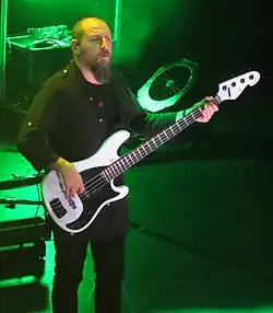 Méndez performing with Opeth in 2022