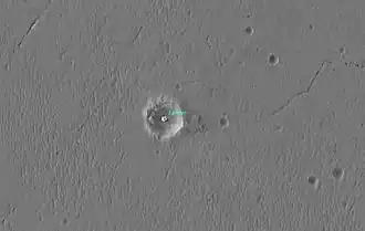 MER-B Opportunity lander in Eagle crater (2006)