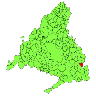 Municipal location within the Community of Madrid.