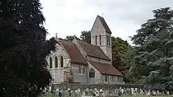St. Peter's Church at the village of Over Wallop, Hampshire, England.