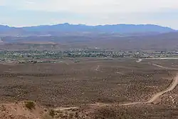 Overton seen from the edge of Mormon Mesa