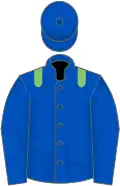 Royal blue, light green epaulets
