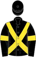 Black, yellow cross=belts and armlets