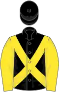 Black, yellow cross belts and sleeves