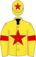 Yellow, red star, armlets and star on cap