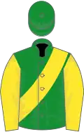 Green, yellow sash and sleeves