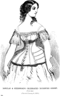 1859 corset with built-in partial crinoline