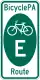 BicyclePA Route E marker