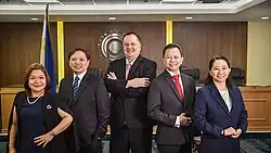 The Current Commission (L to R: Medrano, Peloton, Aguinaldo, Negre, Querol)