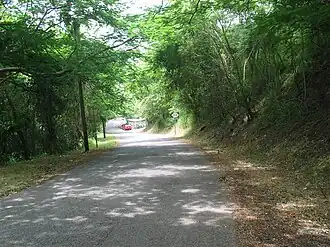 Puerto Rico Highway 504 heading south in Barrio Portugués Rural, Ponce, Puerto Rico