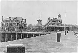 Fish Commission buildings and docks at Woods Hole, Massachusetts,  1892.