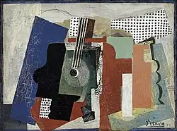 Pablo Picasso, 1916, Still-life with Door, Guitar and Bottles, oil on canvas, 152.4 × 205.7 cm, Statens Museum for Kunst, Copenhagen
