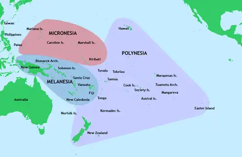 Image 79The three major cultural areas of the Pacific Ocean islands: Micronesia, Melanesia and Polynesia (from Pacific Ocean)