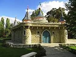 Miniature replica of Princess Aurora's castle at Disneyland Paris