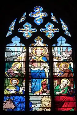 Christ and the Apostles (Center Choir window)
