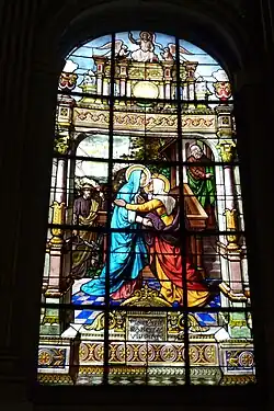 "Visitation of the Virgin", signed by Lusson and Lefevre, (1874–75).