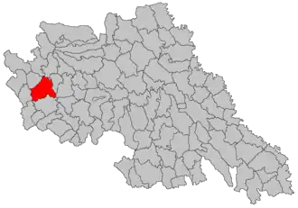 Location in Iași County