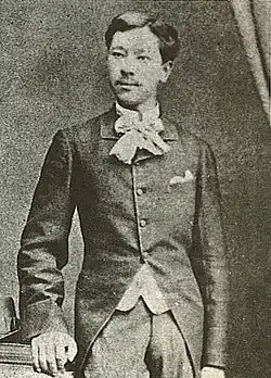 Sangley-Tagalog mestizo from Manila - Pedro Paterno, poet and a novelist who would become the Prime Minister of the First Philippine Republic.