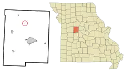 Location of Hughesville, Missouri
