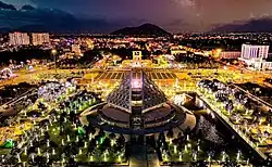 Phan Rang square at night