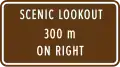 Tourist spot scenic lookout on right