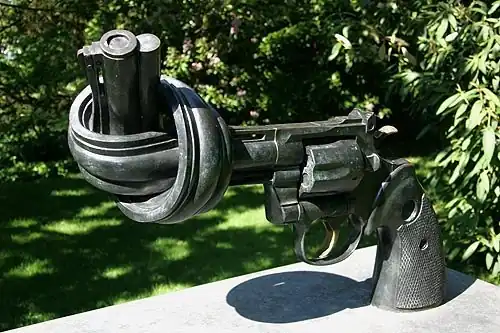 Non-Violence sculpture in the Olympic Park
