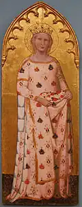 Pietro Nelli, St Elisabeth of Hungary, c. 1365 (1363–1367), tempera, gold and panel, Bonnefantenmuseum, Maastricht