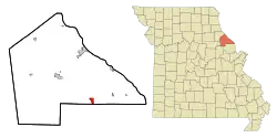 Location of Eolia, Missouri