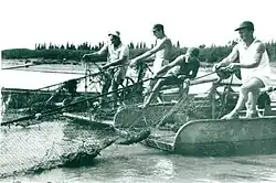 Fishermen at Lake Hula ca. 1943