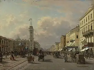 A view of Nevsky Prospekt in St. Petersburg